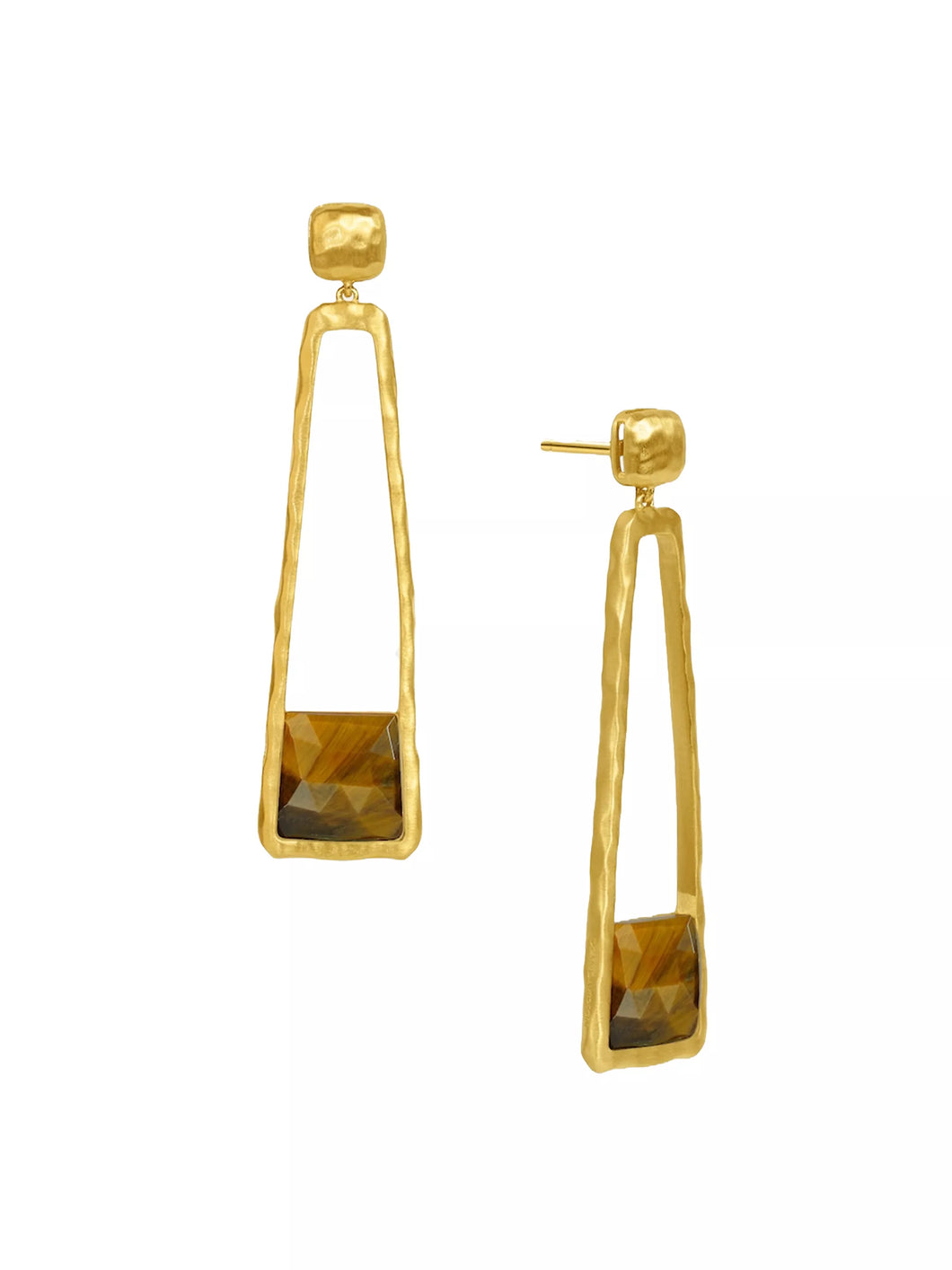 Nomad 22K-Gold-Plated & Tiger's Eye Statement Drop Earrings