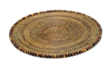 Load image into Gallery viewer, Round Placemat with Beads, Dark Walnut, Set of 4