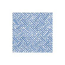Load image into Gallery viewer, Fretwork Paper Cocktail Napkins in Blue