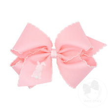 Load image into Gallery viewer, King Grosgrain Bows with Moonstitch Edge and Puff Tail Bunny Embroidery - 2 Colors Available