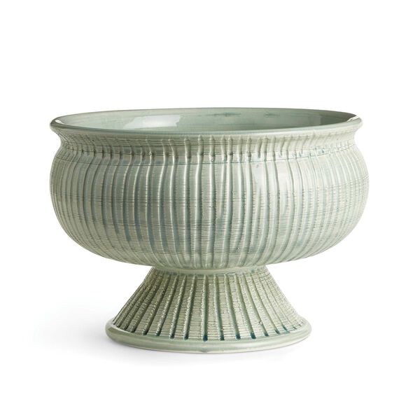 Celadon Graffio Decorative Footed Bowl