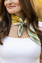 Load image into Gallery viewer, Green Pointing Strong - Double-Sided Silk Scarf 35" x 35"