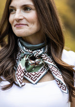Load image into Gallery viewer, Green Pointing Strong - Double-Sided Silk Scarf 35" x 35"