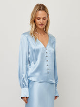 Load image into Gallery viewer, Jackie Shirred Top in Glacier