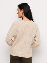 Load image into Gallery viewer, Ash Embellished V-Neck Sweater - Oatmeal