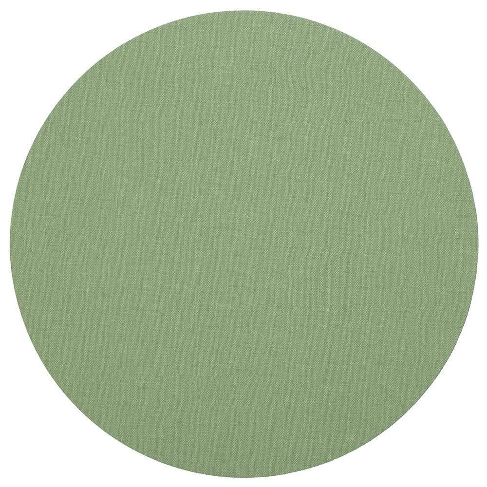 Classic Canvas Round Placemat in Moss Green - Set of 4