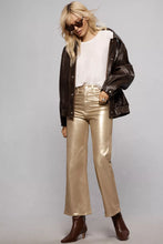Load image into Gallery viewer, Mia High-Rise Wide-Leg Jeans - Gold Foil