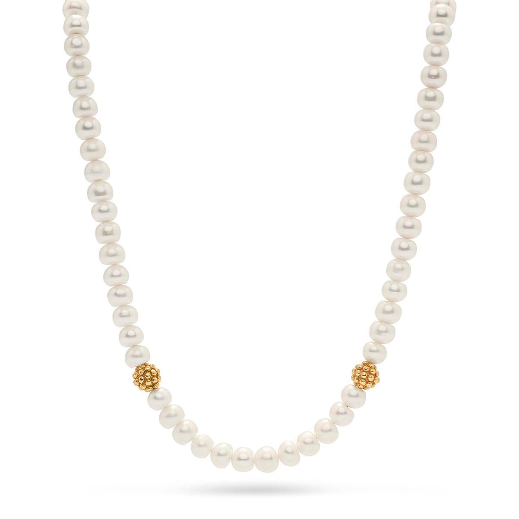 Berry Single Strand Necklace - Pearl