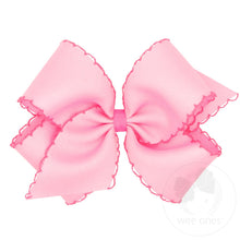 Load image into Gallery viewer, King Moonstitch Grosgrain Hair Bow with Contrasting Wrap - 8 Colors Available