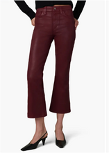 Load image into Gallery viewer, The Callie Coated Cropped Bootcut Jeans - Syrah