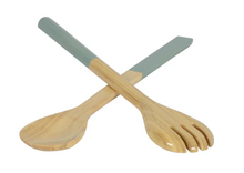 Load image into Gallery viewer, Large Bamboo Salad Servers- 5 Colors Available
