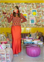 Load image into Gallery viewer, Bias Skirt - Tangerine