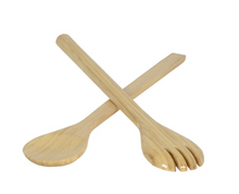 Load image into Gallery viewer, Large Bamboo Salad Servers- 5 Colors Available