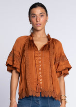Load image into Gallery viewer, Short Sleeve Kit Top in Chocolate