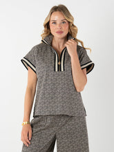 Load image into Gallery viewer, Poppy Pullover - Black Tonal Monogram