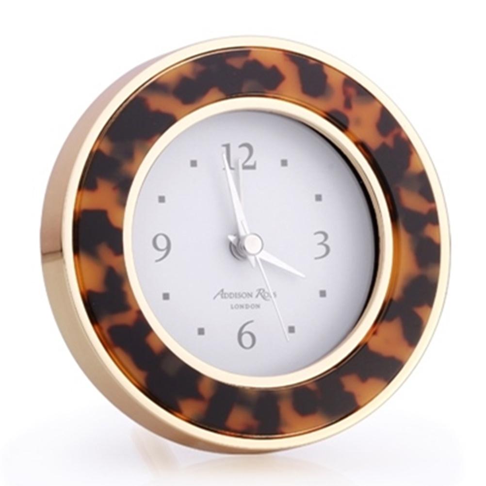 Faux Tortoise & Gold Alarm Clock