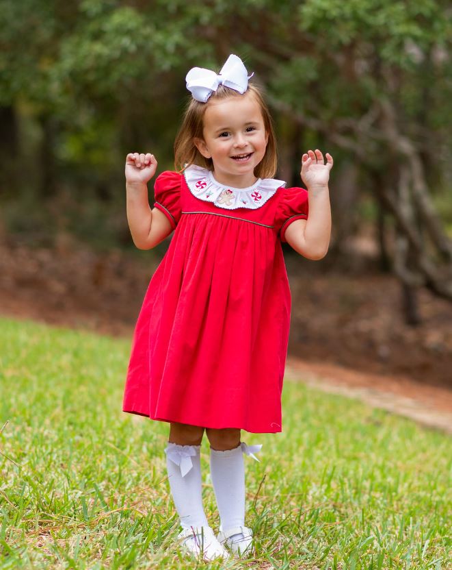 white christmas dresses Christmas Gingerbread Santa Snowman Pocket Twirly Dress - Holiday Girls Dress main image 0