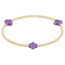 Load image into Gallery viewer, Signature Cross Gold Pattern 3mm Bead Bracelet - More Colors Available