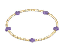 Load image into Gallery viewer, Signature Cross Small 2mm Gold Bracelet - 4 colors available