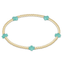Load image into Gallery viewer, Signature Cross Small 2mm Gold Bracelet - 4 colors available