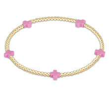 Load image into Gallery viewer, Signature Cross Small 2mm Gold Bracelet - 4 colors available