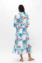 Load image into Gallery viewer, V-Neck Smocked Waist Midi - Monet Multi