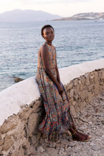 Load image into Gallery viewer, Ruffle Tiered Maxi- Persia Cobalt