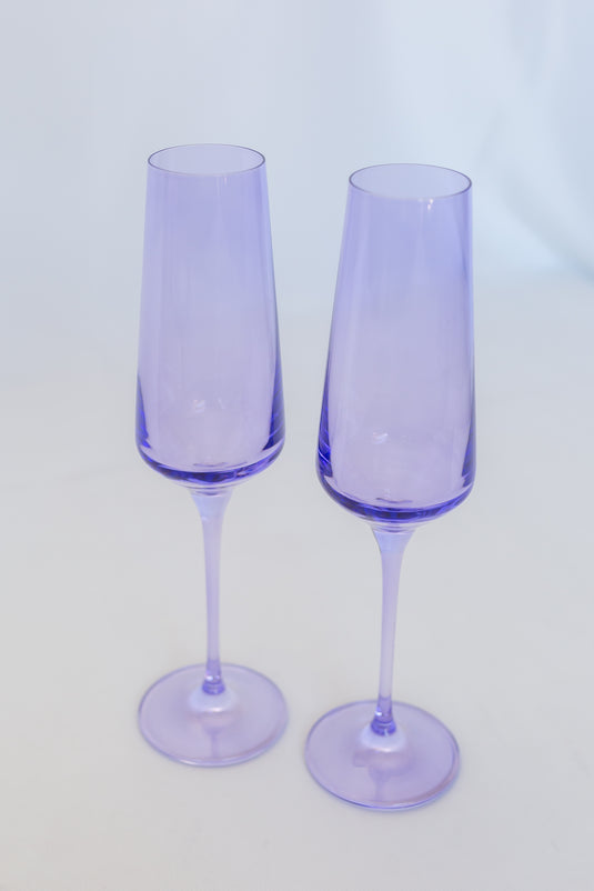 Lavender Champagne Flutes- Set of 2