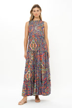 Load image into Gallery viewer, Ruffle Tiered Maxi- Persia Cobalt