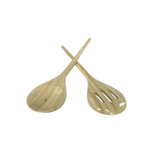 Load image into Gallery viewer, Refined Bamboo Salad Server Set