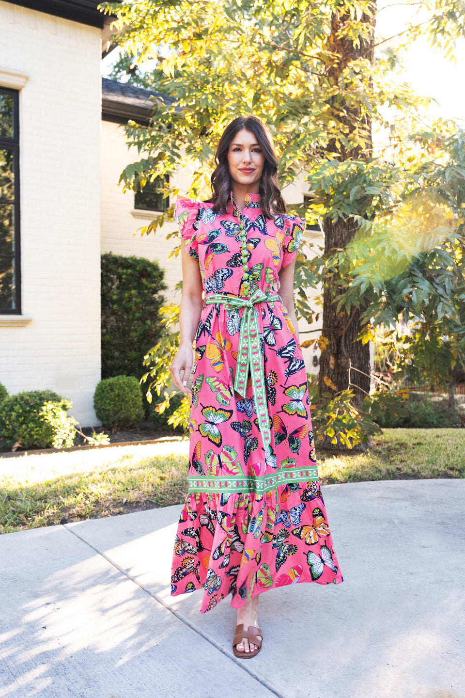 Sheridan French I PreFall 2025 I Taylor Dress in Sunset Mariposa M Sheridan French I PreFall 2025 I Taylor Dress in Sunset Mariposa M