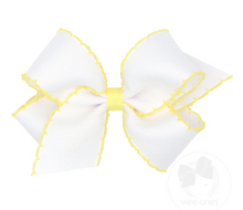 Load image into Gallery viewer, King Moonstitch Grosgrain Hair Bow with Contrasting Wrap - More Colors