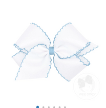 Load image into Gallery viewer, King Moonstitch Grosgrain Hair Bow with Contrasting Wrap - More Colors