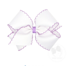 Load image into Gallery viewer, King Moonstitch Grosgrain Hair Bow with Contrasting Wrap - More Colors