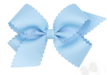 Load image into Gallery viewer, Medium Grosgrain Hair Bow with Scalloped Edge- More Colors
