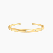 Load image into Gallery viewer, Gold Small Lucky 7 Cuff Bracelet