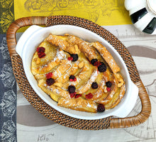 Load image into Gallery viewer, Oval Casserole Basket with Calaisio Stoneware Roaster, 2QT