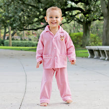 Load image into Gallery viewer, Rudolph Embroidered Red Stripe Pajamas