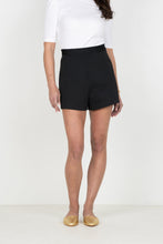 Load image into Gallery viewer, Tailored Shorts in Black Stretch Knit