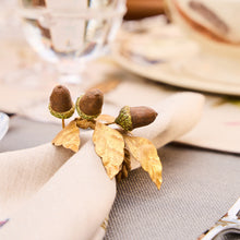 Load image into Gallery viewer, Forest Walk Acorn Napkin Ring Set/4 - Multi