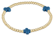 Load image into Gallery viewer, Signature Cross Gold Pattern 3mm Bead Bracelet - More Colors Available
