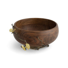 Load image into Gallery viewer, Butterfly Ginkgo Wood Salad Bowl