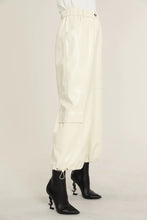 Load image into Gallery viewer, Vegan Leather Cargo Pant Available in Black, Aqua, Ivory &amp; Army
