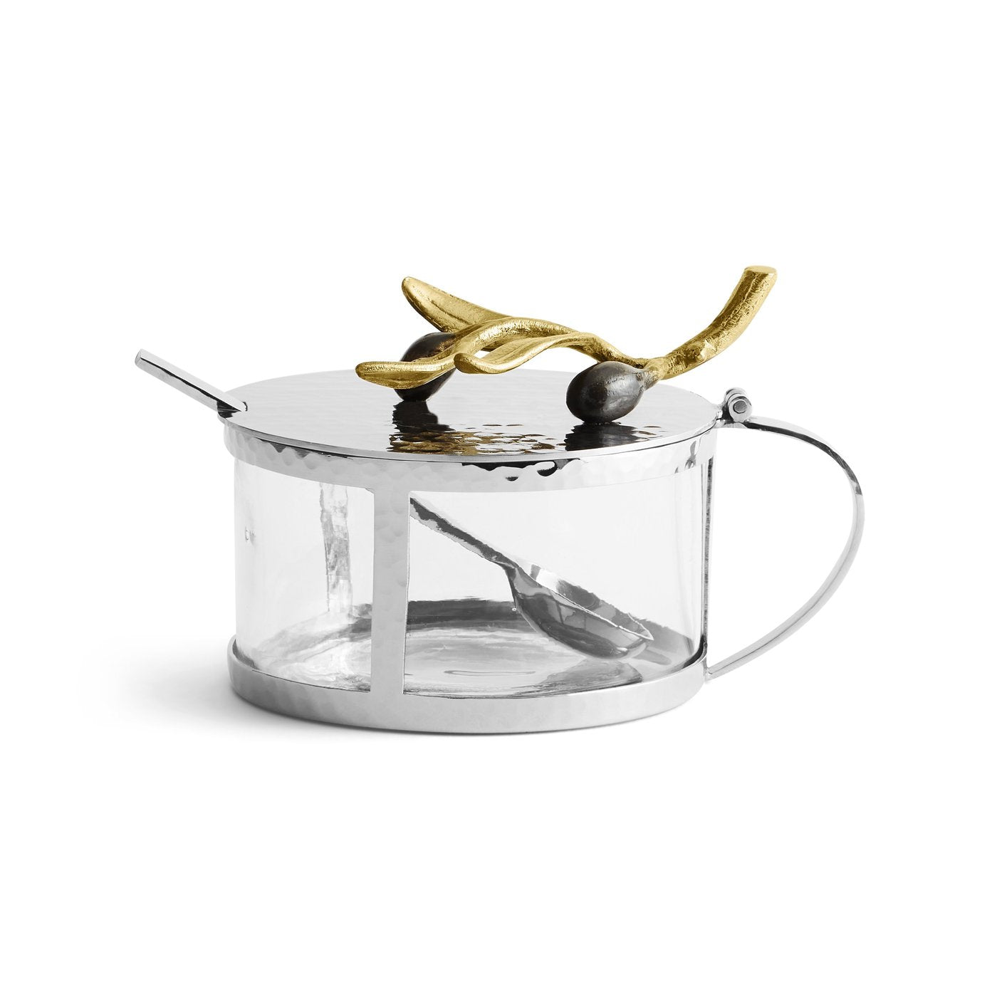 Olive Branch Condiment Container with Spoon