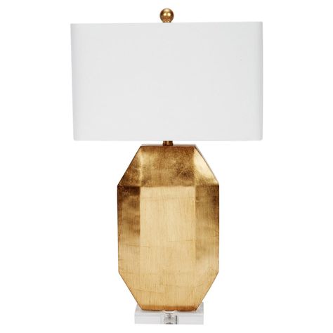 Shield Table Lamp Gold Leaf