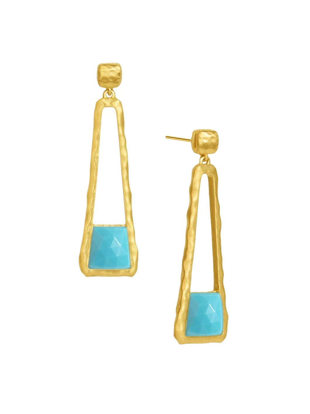 Nomad Statement Gemstone Drop Earring - Turquoise