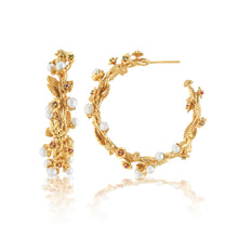 Load image into Gallery viewer, Meadow Grande Hoop Earrings - Pearl
