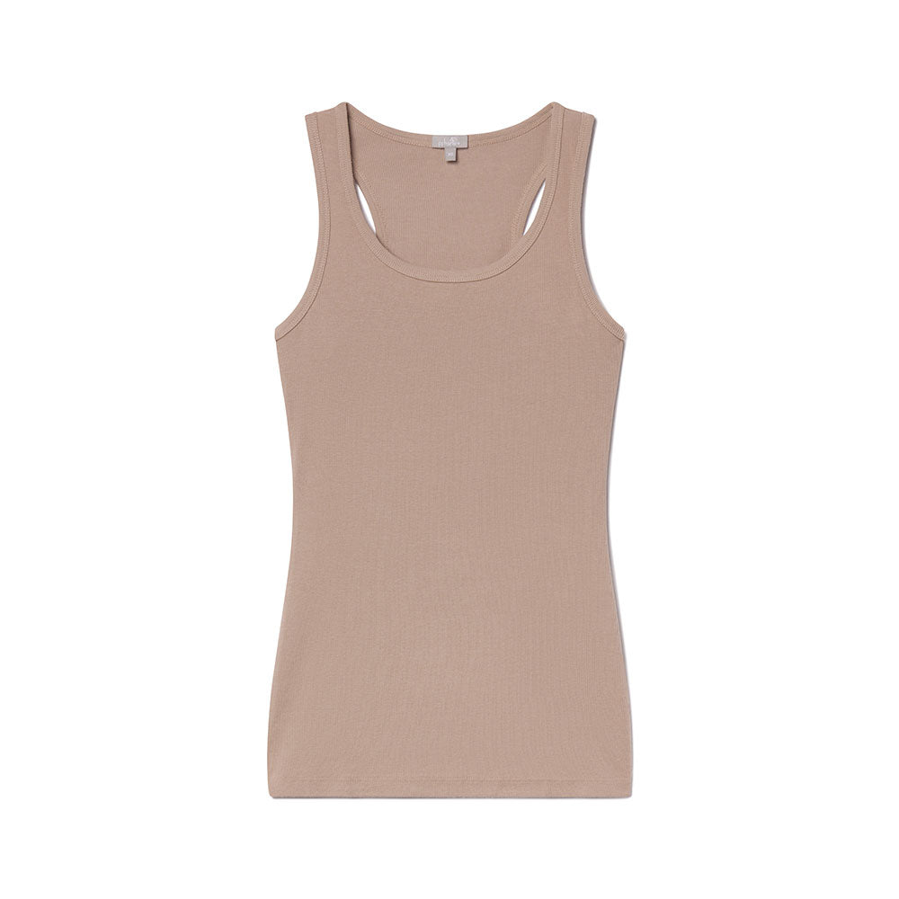 Charlie Racer Back Tank Cloudy Mocha
