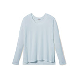 Load image into Gallery viewer, Frankie Rib Knit High/Low Sweatshirt - Morning Blue
