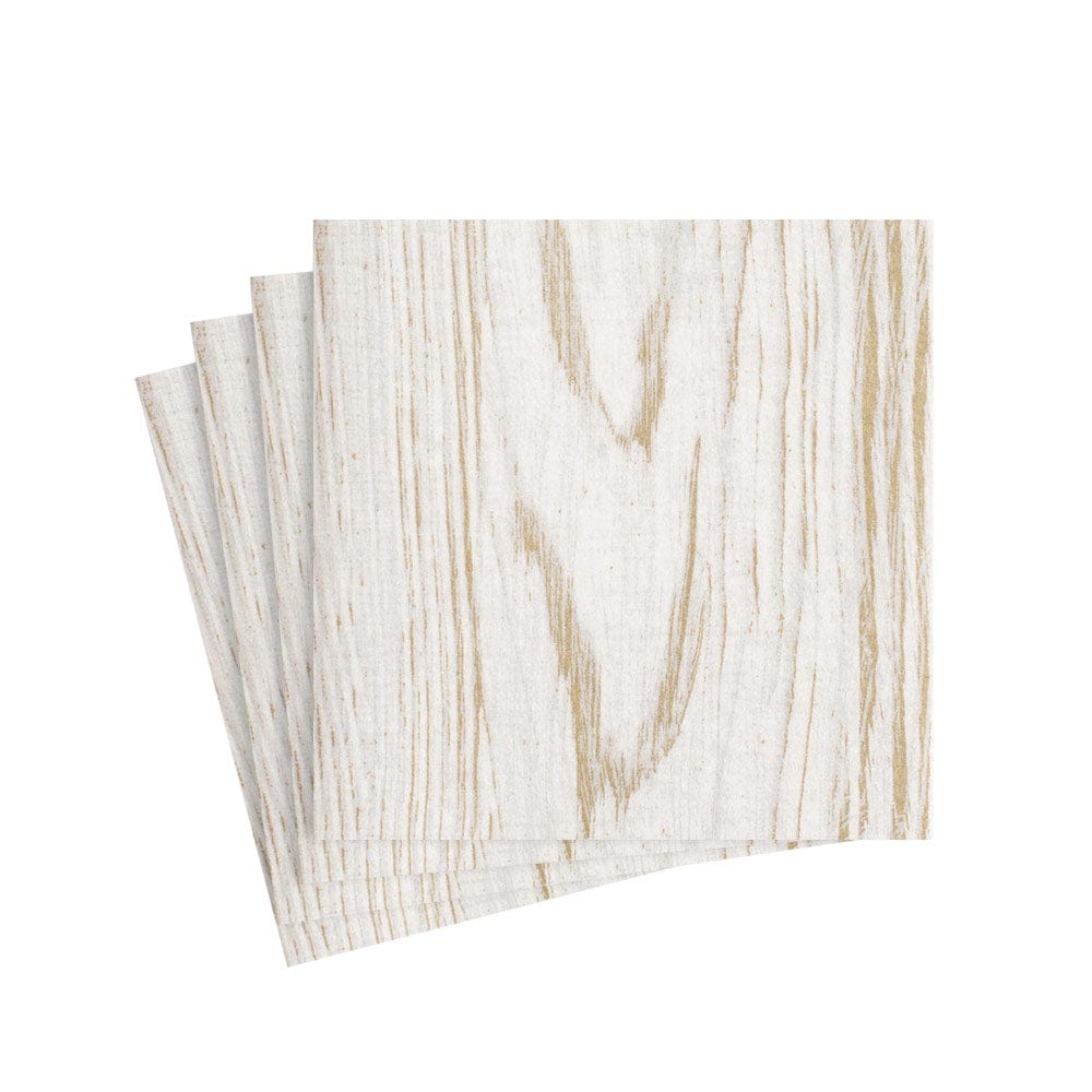 Faux Bois Birch PaperLinen Cocktail Napkins